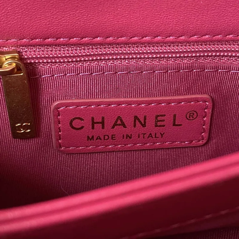 Chanel flap bag Lambskin AS3498 Rose Red