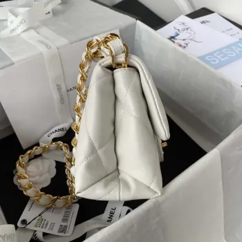 Chanel flap bag Lambskin AS3498 White