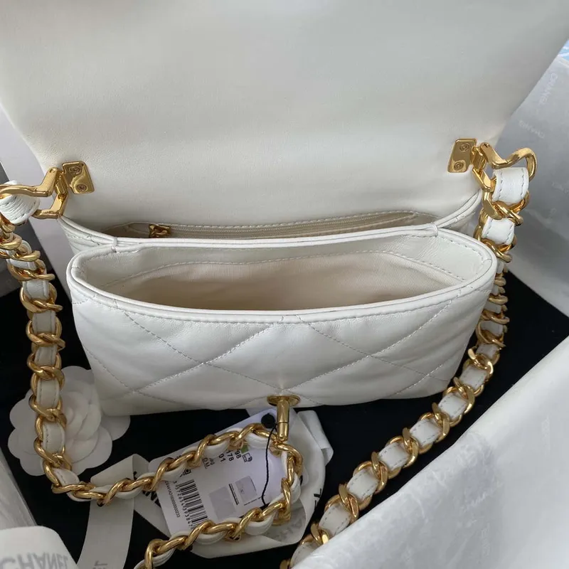 Chanel flap bag Lambskin AS3498 White