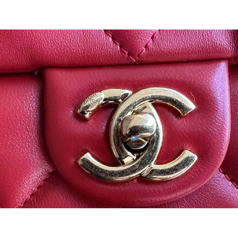 Chanel flap bag Lambskin AS3498 Red