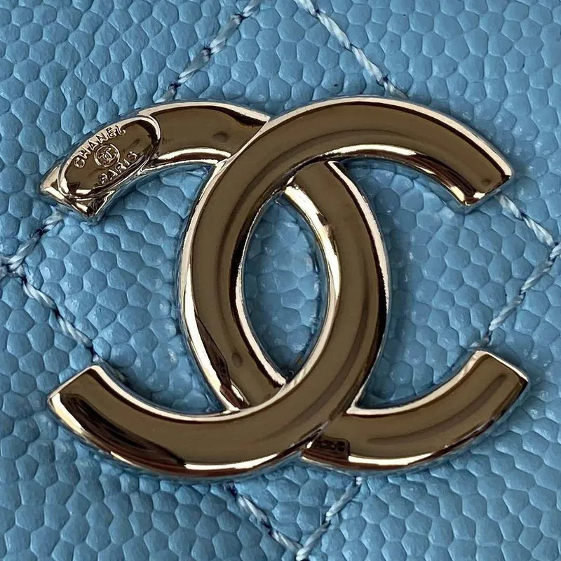 Chanel AP2718 Small Vanity With Chain Calfskin Blue