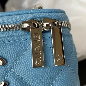 Chanel AP2718 Small Vanity With Chain Calfskin Blue