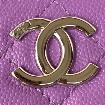 Chanel AP2718 Small Vanity With Chain Calfskin Purple