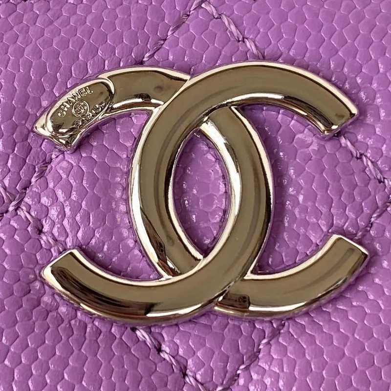Chanel AP2718 Small Vanity With Chain Calfskin Purple