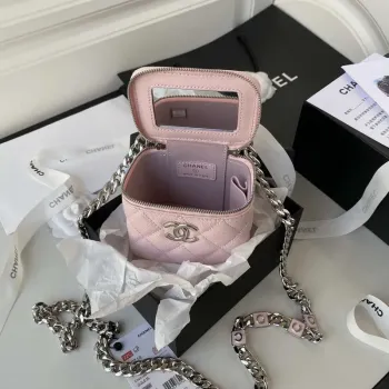 Chanel AP2718 Small Vanity With Chain Calfskin Pink