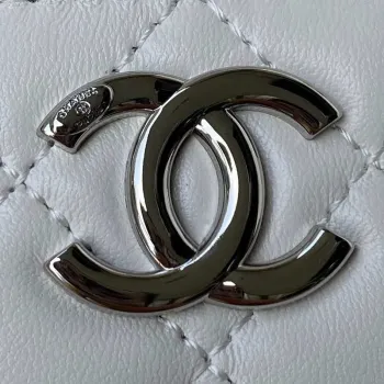 Chanel AP2718 Small Vanity With Chain White Lambskin