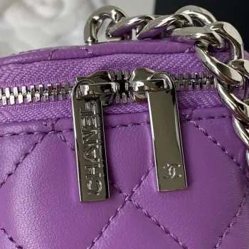 Chanel AP2718 Small Vanity With Chain Purple Lambskin