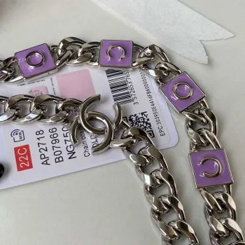 Chanel AP2718 Small Vanity With Chain Purple Lambskin