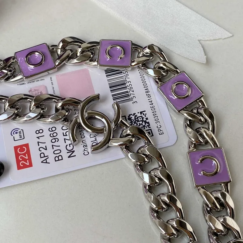 Chanel AP2718 Small Vanity With Chain Purple Lambskin