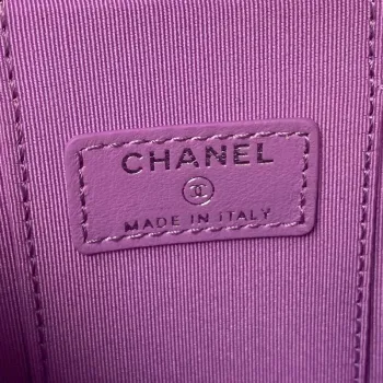 Chanel AP2718 Small Vanity With Chain Purple Lambskin