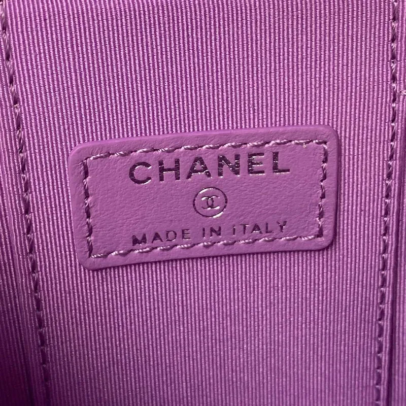 Chanel AP2718 Small Vanity With Chain Purple Lambskin