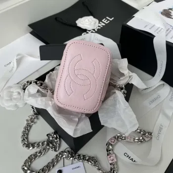 Chanel AP2718 Small Vanity With Chain Pink Lambskin