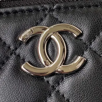 Chanel AP2718 Small Vanity With Chain Black Lambskin