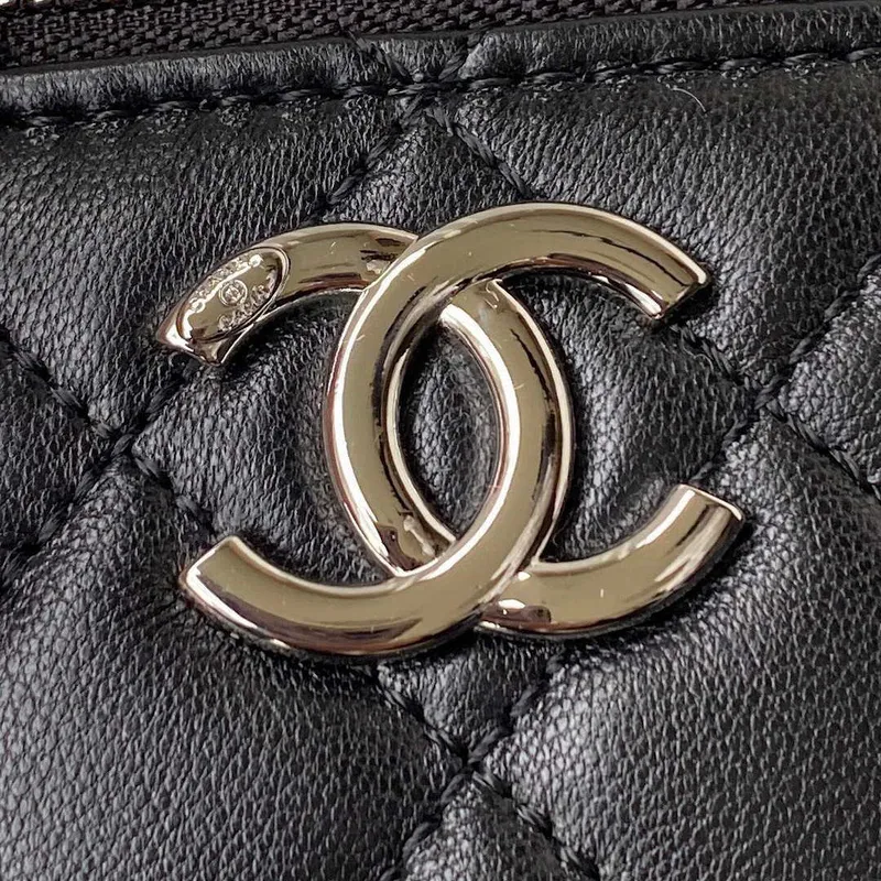 Chanel AP2718 Small Vanity With Chain Black Lambskin