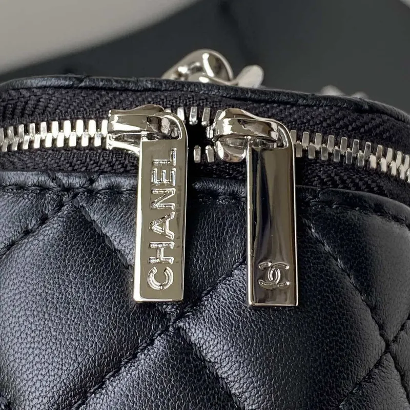 Chanel AP2718 Small Vanity With Chain Black Lambskin
