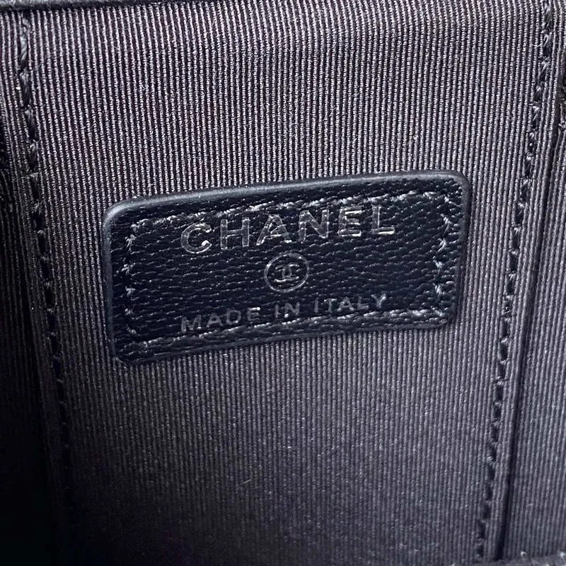 Chanel AP2718 Small Vanity With Chain Black Lambskin