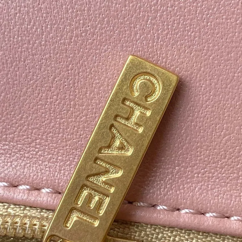 Chanel AS1787 Mini Flap Bag Lambskin Light Pink Gold