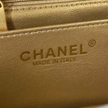 Chanel AS1787 Mini Flap Bag Lambskin Gray Gold