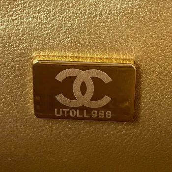 Chanel AS1787 Mini Flap Bag Lambskin Gray Gold