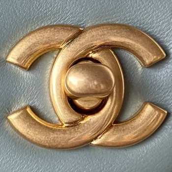 Chanel AS1787 Mini Flap Bag Lambskin Blue Gold