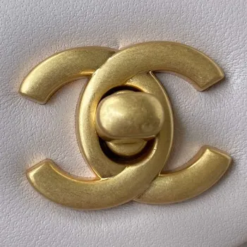 Chanel AS1787 Mini Flap Bag Lambskin Light Purple Gold