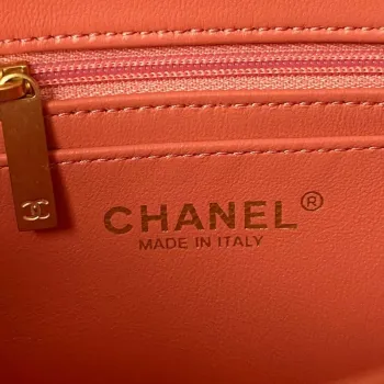 Chanel AS1787 Mini Flap Bag Lambskin Orange Gold