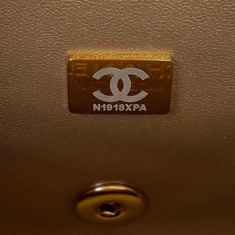 Chanel AS1787 Mini Flap Bag Football Lambskin Pink Gold