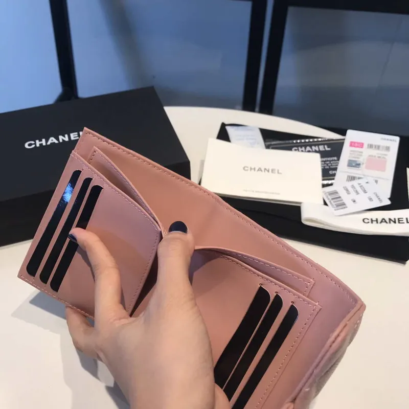Chanel AP0231 Classic Small FLAP Wallet Calfskin Pink Gold