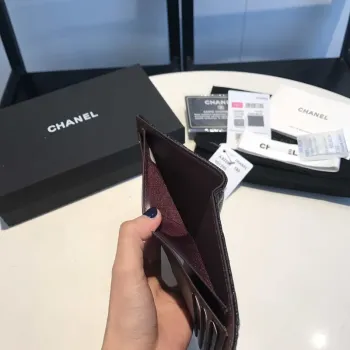Chanel AP0231 Classic Small FLAP Wallet Calfskin Black Sliver