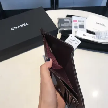 Chanel AP0231 Classic Small FLAP Wallet Lambskin Black Silver