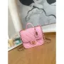 Chanel AS3652 Small Flap Bag with Top Handle Calfskin & Gold Tone Metal Pink
