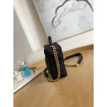 Chanel AS3729 Small Vanity Case Grained Calfskin & Gold Tone Metal Black