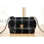 Chanel AS3572 Small Flap Bag Wool Tweed Black