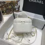 Chanel AS2630 Small Vanity Case Lambskin gold tone metal White