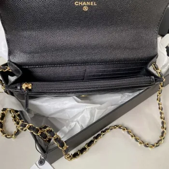 Chanel AP3019 Small Flap Bag WOC Calfskin Phone bag Black