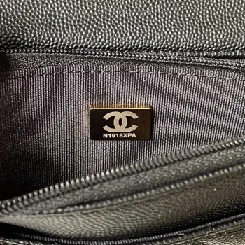 Chanel AP3019 Small Flap Bag WOC Calfskin Phone bag Black