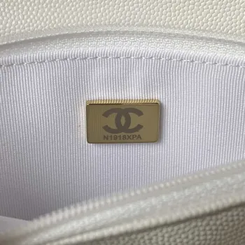 Chanel AP3019 Small Flap Bag WOC Calfskin Phone bag White
