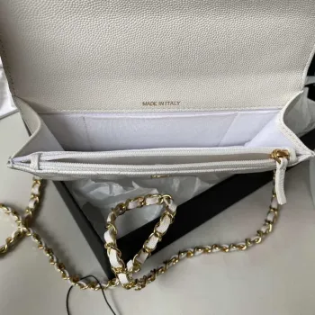 Chanel AP3021 Mini Flap Bag WOC Calfskin Phone bag White