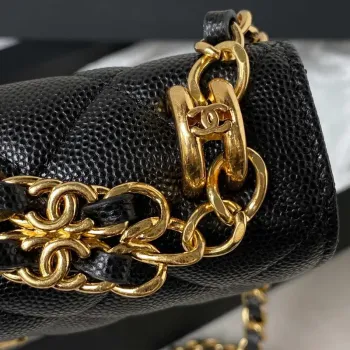 Chanel AP3021 Mini Flap Bag WOC Calfskin Phone bag Black