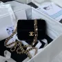 Chanel AS3442 Mini Flap Bag Velvet Enamel & Gold Tone Metal Black