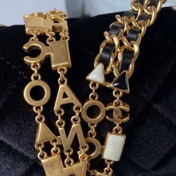 Chanel AS3442 Mini Flap Bag Velvet Enamel & Gold Tone Metal Black