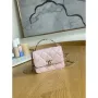 Chanel A81197 Mini Flap Lambskin Enamel & Gold Tone Metal Pink