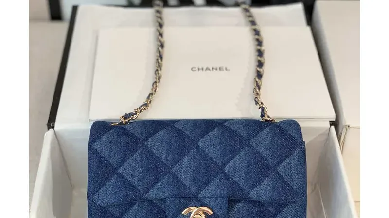 Chanel A69900 Mini Flap Bag — Denim Blue with 1116 Gold Hardware