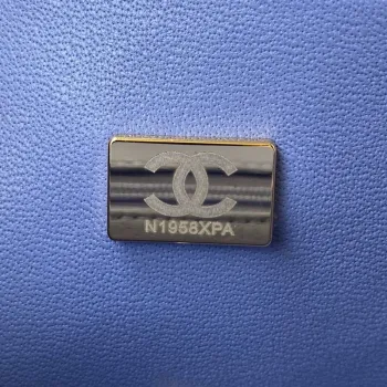 Chanel A01113 Flap Handbag Classic Bag Lambskin Purple Gold