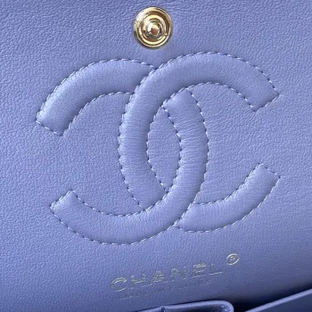 Chanel A01113 Flap Handbag Classic Bag Lambskin Purple Silver