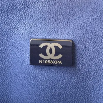 Chanel A01113 Flap Handbag Classic Bag Lambskin Purple Silver