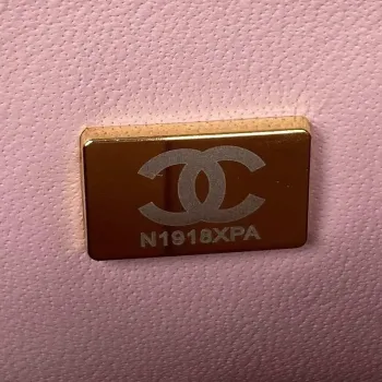 Chanel A01113 Flap Handbag Classic Bag Lambskin Light Pink Gold