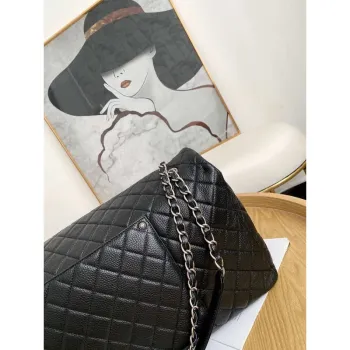 Chanel A91169 Flap Travel Bag Airport Series A94305 caviar calfskin Black Silver