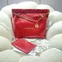 Chanel 22 Handbag Shiny Calfskin AS3261 Red