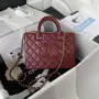 Chanel AS3345 Vanity Case Calfskin & Gold Tone Metal Wine Red